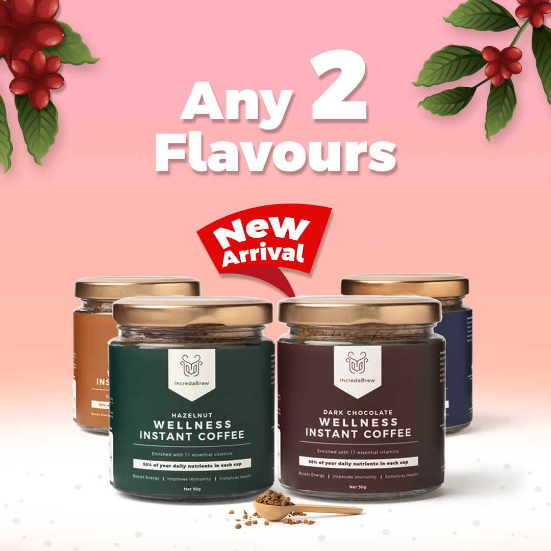 Wellness Instant Coffee Jars - Any 2 Flavours (2 x 50 gms)