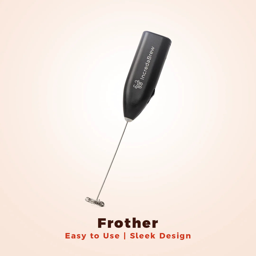 Battery operated electric frother