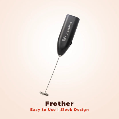 Battery operated electric frother