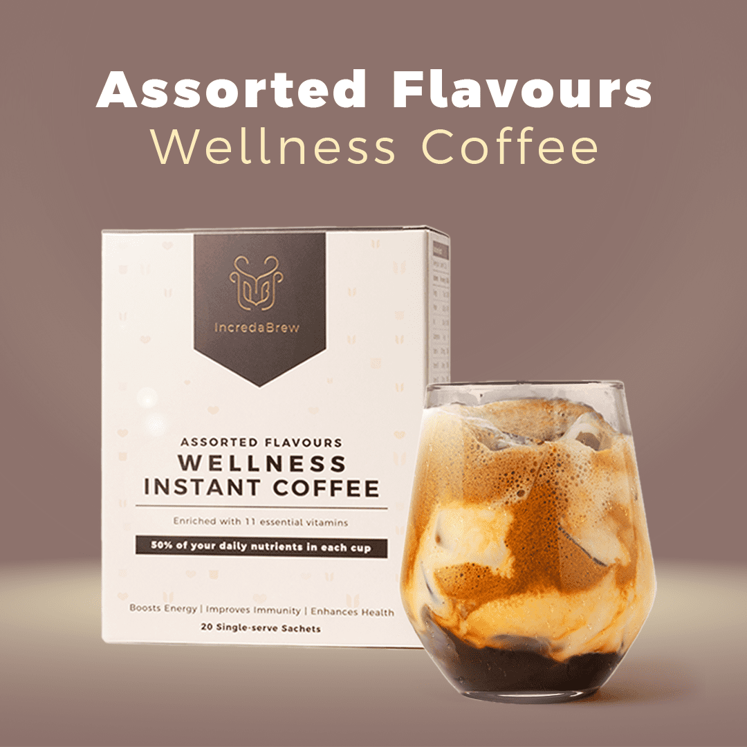 Assorted Flavours Wellness Instant Coffee + Free Frother