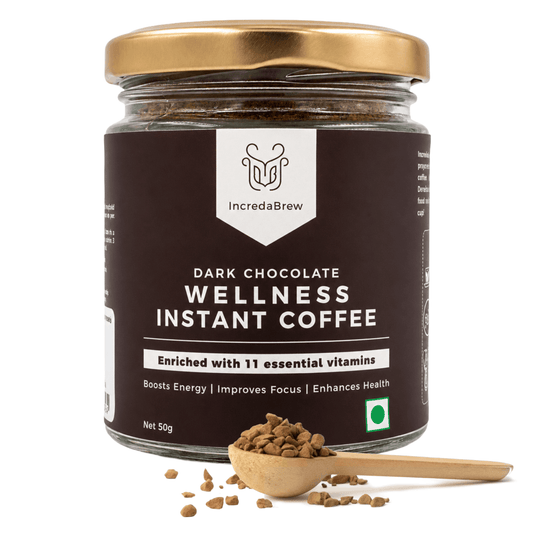 IncredaBrew Dark Chocolate Wellness Instant Coffee - 50g jar