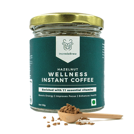 IncredaBrew Hazelnut Wellness Instant Coffee - 50g jar