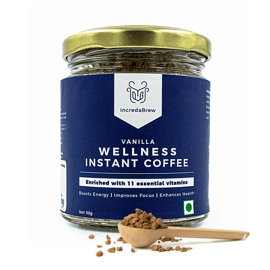 IncredaBrew Vanilla Wellness Instant Coffee - 50g jar
