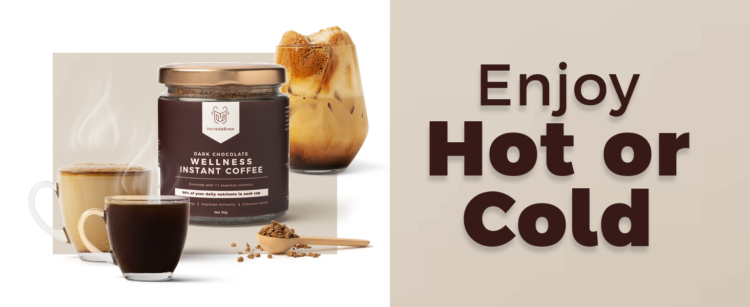 Dark Chocolate Wellness Instant coffee - 50 gm Jar + Free Mug