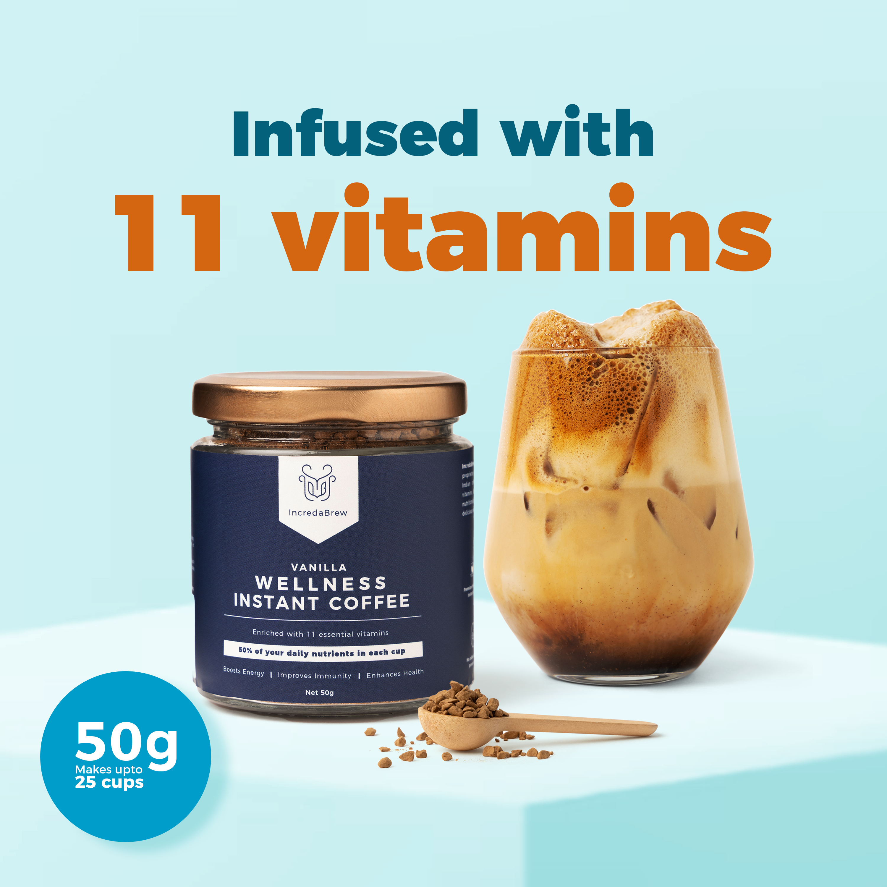 Vanilla Wellness Instant coffee -  50 Gm Jar