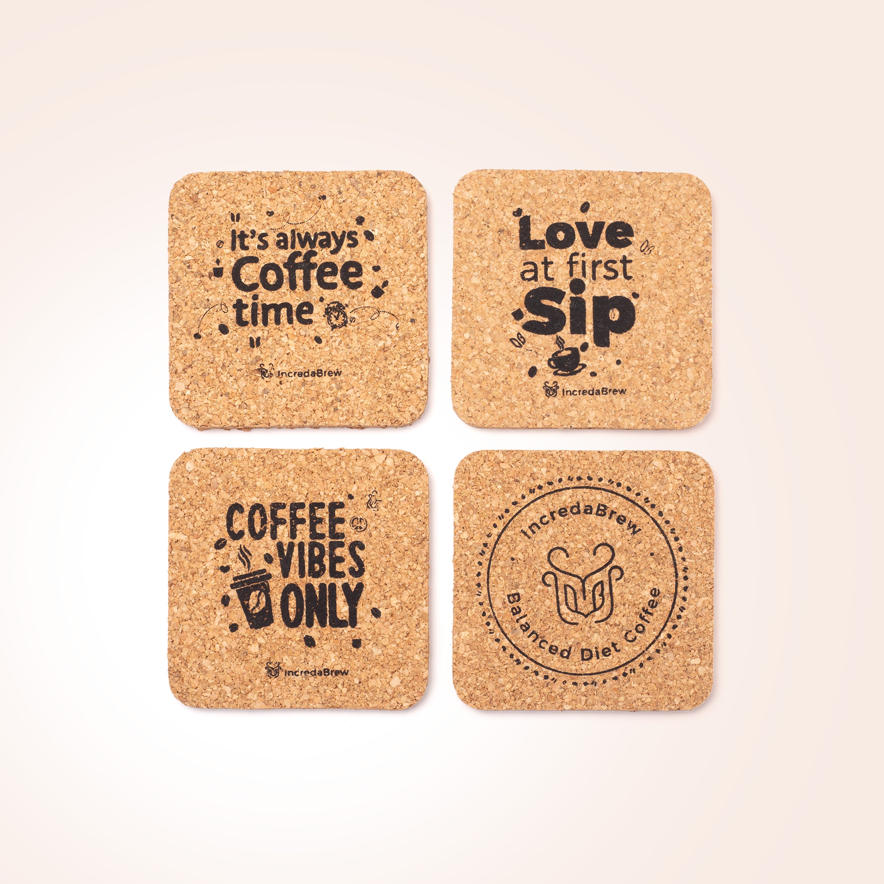 Gold Coffee Giftset - 2 Coffee Boxes & 4 Eco-Coasters